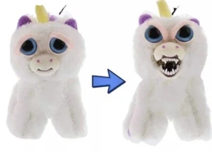 Feisty Pets Unicorn Glenda Glitterpoop creepy face white purple 2015 - Picture 1 of 7