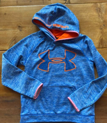 UNDER ARMOUR 青少年大号运动衫粉色蓝色橙色 — 第 1/4 张图片