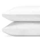 New Frette Pioggia Embroidery 2 Pc Pillow Cases Set White Pair Case Cotton King