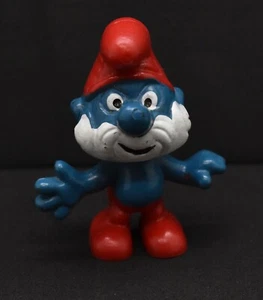 Smurfs Papa Smurf Vintage PVC Figure Peyo Schleich 1969 - Picture 1 of 3