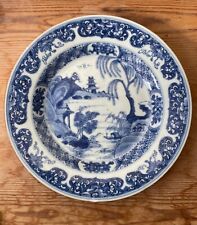 18th century chinese export porcelain blue and white plate.