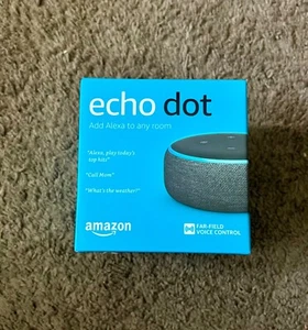 NEW Amazon Echo Dot (3rd Gen) Smart Speaker w/Alexa Charcoal Same Day Shipping - Picture 1 of 7