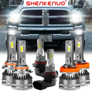 LED Headlight Bulb Foglight For Dodge Ram 1500 2500 3500 4500 5500 2009-2017 V15 - Picture 1 of 17