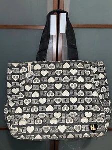 Harajuku Lovers Y2K Heart Logo Black & White Canvas Tote Handbag Gwen Stefani - Picture 1 of 5