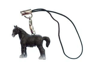 Cheval Pendentif pour Téléphone Portable Miniblings Déco Caoutchouc Noir 25mm - Photo 1 sur 4