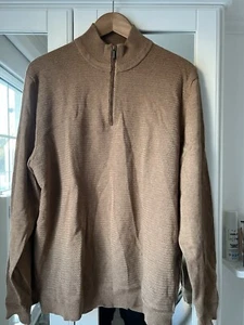 Massimo Dutti Men’s Cotton Cashmere Tan Jumper - Picture 1 of 4