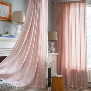 Bohemian Stripe Tassel Curtain Living Room Bedroom Valance Window Drape Decor - Picture 1 of 47