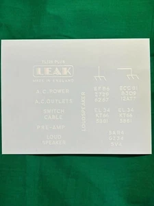 LEAK  TL25 Plus decals white - 1 kit - Foto 1 di 1