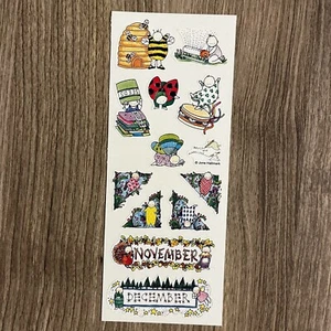 Melissa Neufeld Jone Hallmark Bryce & Madeline Stickers SEASONS 1 Sheet Rare Vtg - Picture 1 of 8