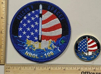 MILITARY BLACK OPS COIN AND PATCH - NROL-108 VER (A) FALCON 9 SPACE X NRO - Image 1 of 4