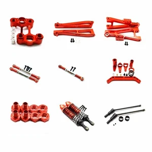Aluminum CNC Upgrade metal parts DIY Fits 1/10 JLB Racing CHEETAH Rc Car Red - Picture 1 of 22