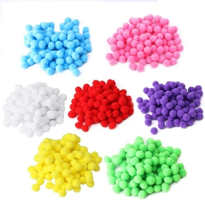 100Pcs Multi Purpose Pom Poms Round Balls Craft Making Tools DIY Decorations New - Image 1 of 4