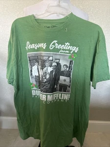 The Office Men's Tee "Seasons Greetings From Dunder Mifflin" T Shirt Xmas Large - Picture 1 of 2