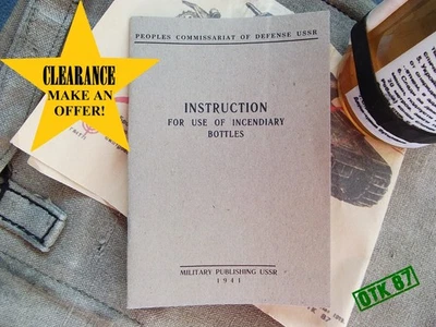 1941 instruction for the use of incendiary bottles, ENGLISH language version. - Image 1 of 4