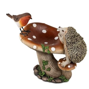 Dekofigur Igel mit Pilz und Rotkehlchen HERBSTFARBEN H. 25cm Formano H25 - Bild 1 von 1