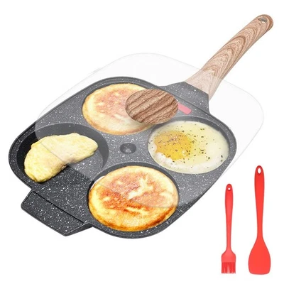 Bobikuke Pankache Padella Padella Pancake con Coperchio Antiaderente Padella per - Immagine 1 di 4