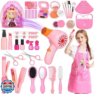 Hapgo Hair Salon Toys for Girls, 39 Pc Pretend Play Makeup Toys Set, Beauty P - Picture 1 of 5