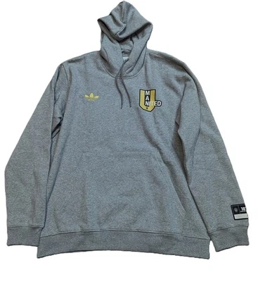 adidas Original Manchester United  1878 VRCT Hoodie Mens XL Gray JF0368 - Image 1 of 4