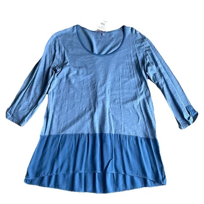 Túnica Cascada Fresh Produce XL Azul Mezcla Plisada Invertida Trasera  Foto 1 de 4