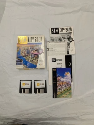 Sim City 2000 The Ultimate City Simulator 1995 PC Game IBM Windows 95 3.5" Disks - Image 1 of 4