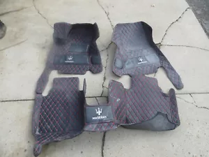 2018 OEM Maserati SQ4 Quattroporte Carpeted Floor Mats Complete Set (Red/Black) - Picture 1 of 4