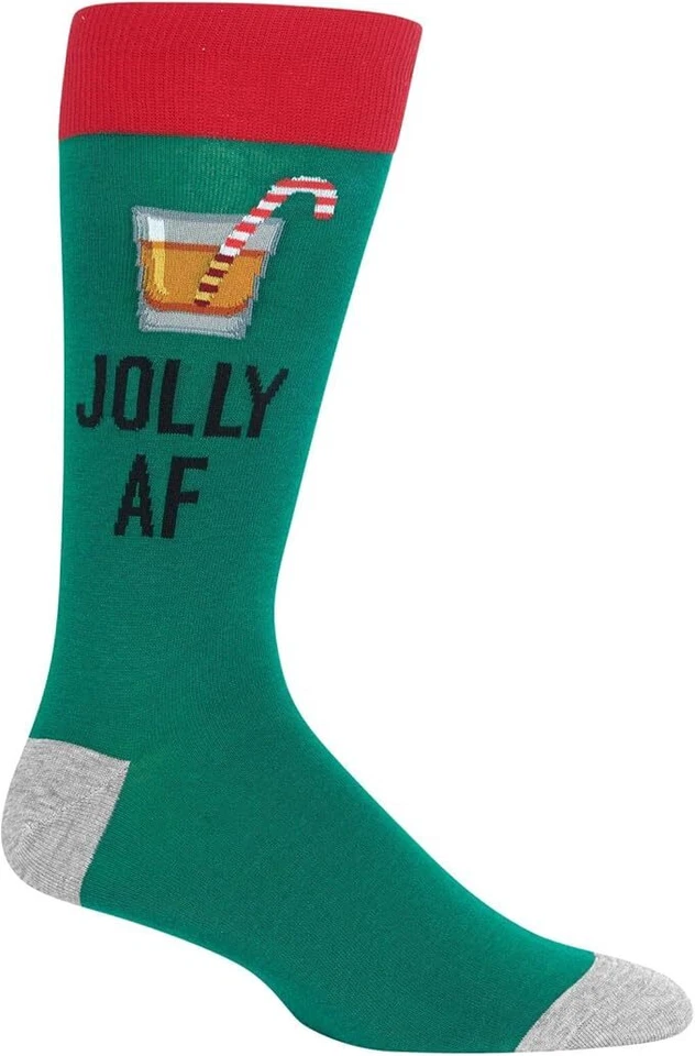Hotsox Mens Jolly Af Socks, Forest, 1 Pair, Mens Shoe 6-12.5 - Image 1 of 1