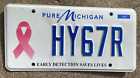 Expired MICHIGAN Breast cancer license plate