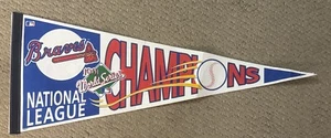 MLB Baseball 1991 ATLANTA BRAVES National League Champions World Series Pennant - Picture 1 of 9