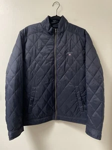 Gant Mens The Quilted Windcheater Navy Jacket Outerwear Size M - Picture 1 of 11