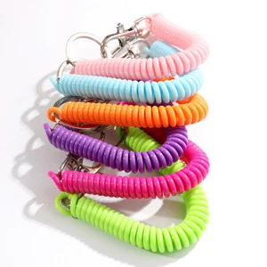 Porte-clés Spirale Rétractable Ressort Téléphone Anti-Perte Cordon Sangles Porte-clés - Photo 1 sur 19