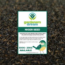 GardenersDream Niger Seeds - Premium Wild Bird Food High Energy Finch Feed
