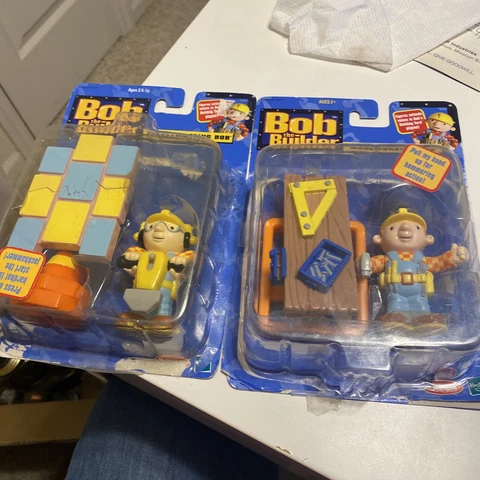 Bob The Builder Woodworking & Jackhammering Bob Playskool Figures NEW Open Box Cover