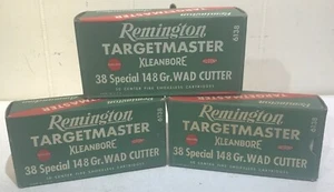 3 Vintage Remington 38 Special Target Master Ammo Box 148 Gr Wad Cutter Empty - Picture 1 of 7