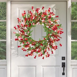 24 Inch Spring/Summer Wreaths for Front Door, All Seasons Indoor/Outdoor Home Of - Picture 1 of 14