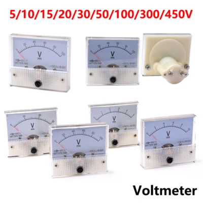85C17 85C1 Volt Voltage Meter 5V-450V DC / AC Voltmeter Analog-Panel-Messgerät - Bild 1 von 4