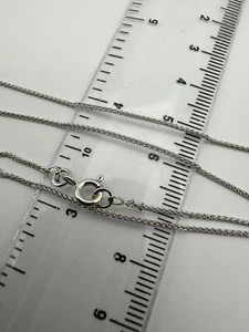 Cadena Collar Spiga Oro Blanco 9ct 1.1mm 30"/75cm (WSP20) - Imagen 1 de 1