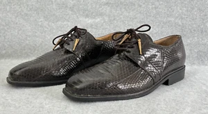 Georgio Brutini Private Collection Echt Schlangenleder Oxford Herren 10M Braun - Bild 1 von 20