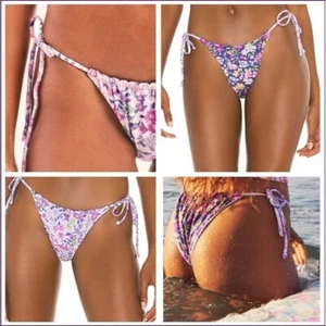 LoveShackFancy Bikini Bottom XL Sunny Meadow Cheeky Tie Side Cheeky Reversible - Picture 1 of 13