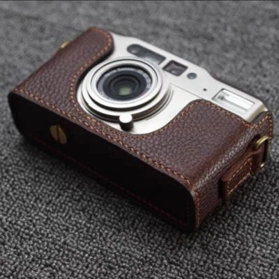New Genuine Real Leather Half Camera Case Bag Cover for Contax TVS Film Camera - Image 1 of 4