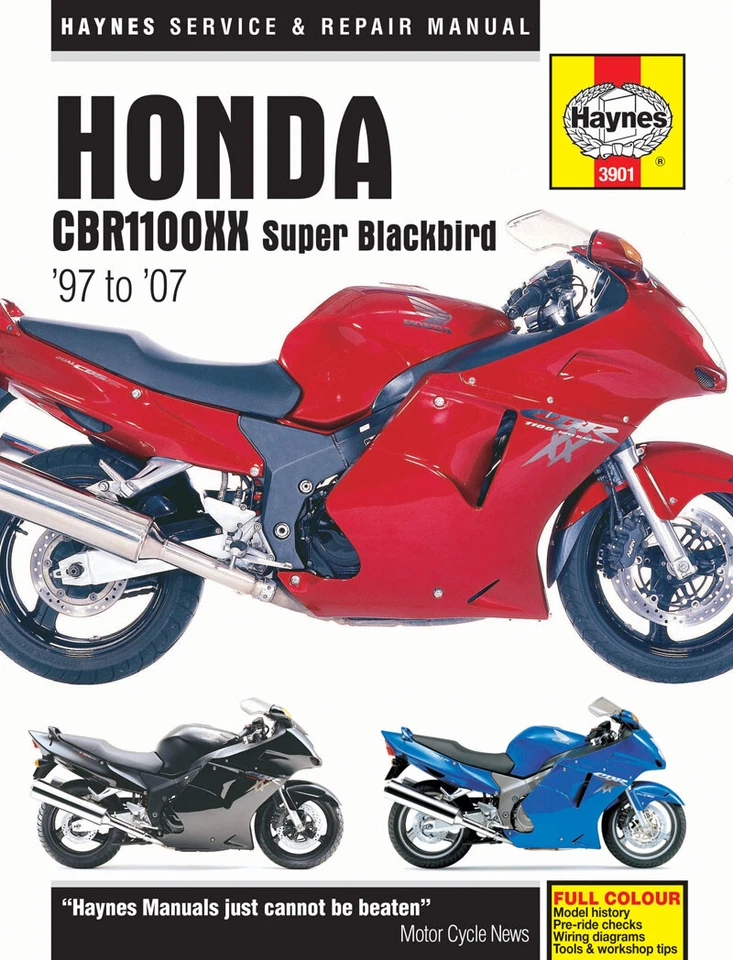 Honda CBR1100XX Super Blackbird (97 - 07) Haynes manual de reparo (paperback) - Imagem 1 de 1
