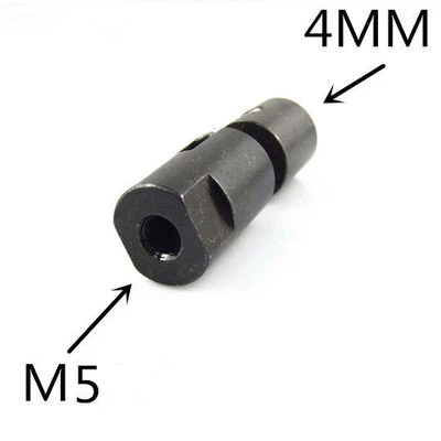 universal joint coupling M5 to 4mm Stainless steel rc model boat scale 224 - Image 1 of 4