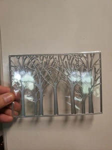 Tree Rectangle Background Frame Metal Cutting Dies Card Embossing 4" X 6" Line - Picture 1 of 3
