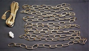 NEW, Satco Silver Swag Lite Kit with 15' of Chain and 20' of electrical wire. - Picture 1 of 7