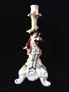 Sitzendorf Figural Candleholder - c.1918 - 13" - Germany  - Picture 1 of 12