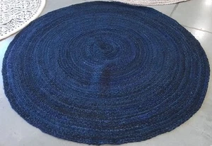 NAVY / BLACK 8'-0" x 8'-0" Flaw in Rug, Reduced Price 1172780588 BRD452N-8R - Picture 1 of 4
