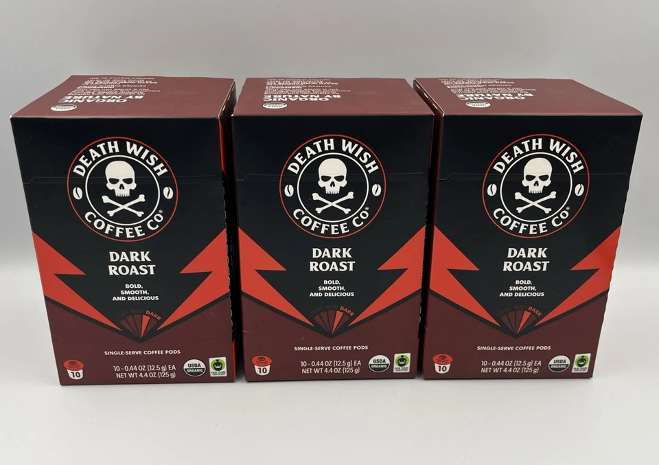 Death Wish Coffee Single Serve Capsules for Keurig K-Cup Brewers - 10 Count