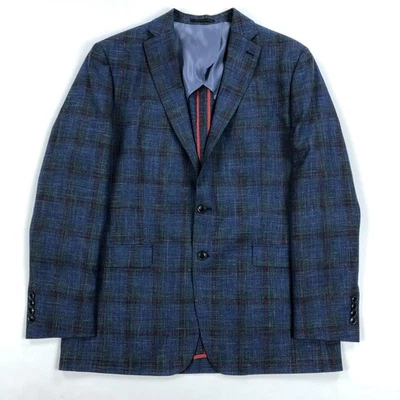 Loro Piana 44L Wool Silk Linen Plaid Blazer Suit Jacket Sport Coat Summertime - Image 1 of 4