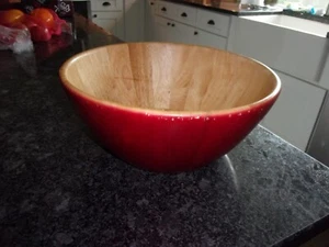 HOLZSCHALE 12" Durchmesser x 5" Höhe - Landhausstil Ahorn - nützlicher Zustand - Bild 1 von 7
