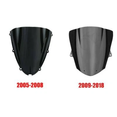Pára-brisa duplo bolha adequado para Kawasaki Ninja ZX6R 2005-08 2009-2018 - Imagem 1 de 4