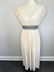 Maxi Vestido Free People Devon Midi Para Mujer M Gauzy En Marfil Bolsillos Abertura Lateral - Imagen 1 de 10